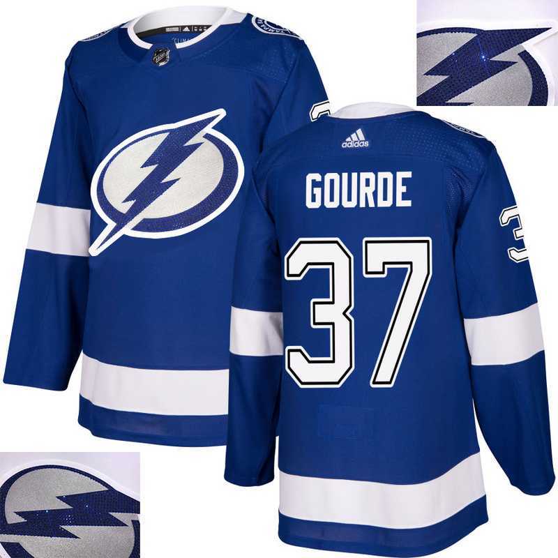 Lightning #37 Gourde Blue With Special Glittery Logo Adidas Jersey,We sell and wholesale Lightning #37 Gourde Blue With Special Glittery Logo Adidas Jersey on line form chian!